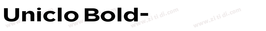 Uniclo Bold字体转换